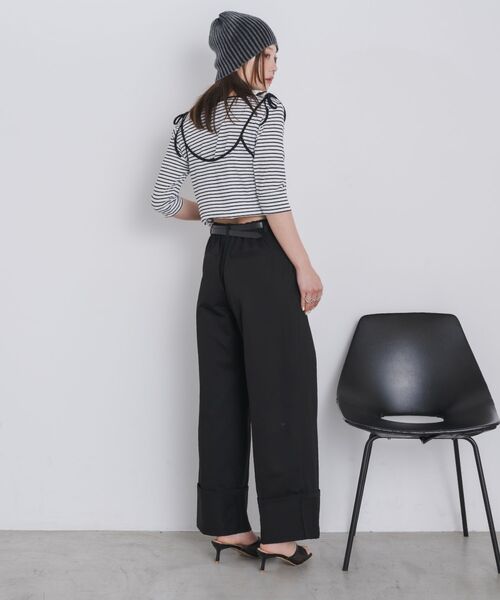 kivi（キヴィ）の「2way border tops（Tシャツ/カットソー・レディース・ホワイト/ブルー・FREE）」の6枚目の写真