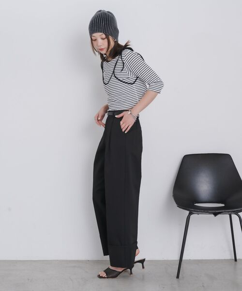 kivi（キヴィ）の「2way border tops（Tシャツ/カットソー・レディース・ホワイト/ブルー・FREE）」の7枚目の写真