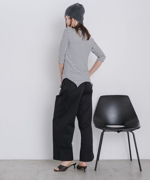 kivi（キヴィ）の「2way border tops（Tシャツ/カットソー・レディース・ホワイト/ブルー・FREE）」の8枚目の写真