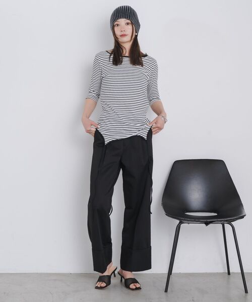 kivi（キヴィ）の「2way border tops（Tシャツ/カットソー・レディース・ホワイト/ブルー・FREE）」の10枚目の写真