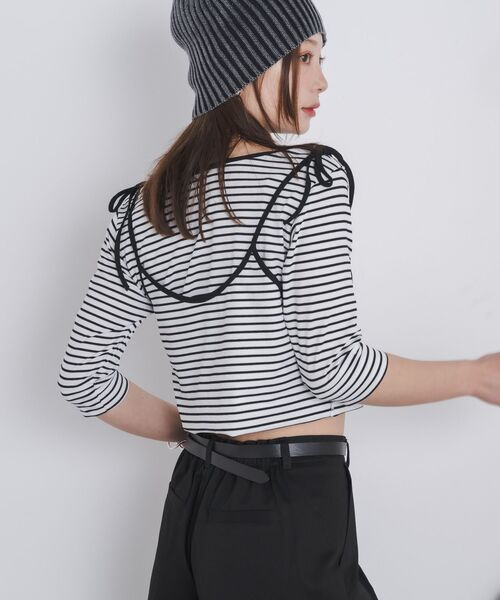 kivi（キヴィ）の「2way border tops（Tシャツ/カットソー・レディース・ホワイト/ブルー・FREE）」の14枚目の写真
