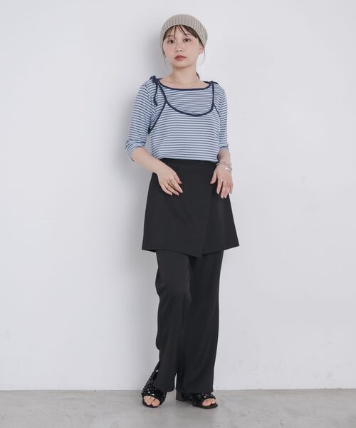 kivi（キヴィ）の「2way border tops（Tシャツ/カットソー・レディース・ホワイト/ブルー・FREE）」の16枚目の写真