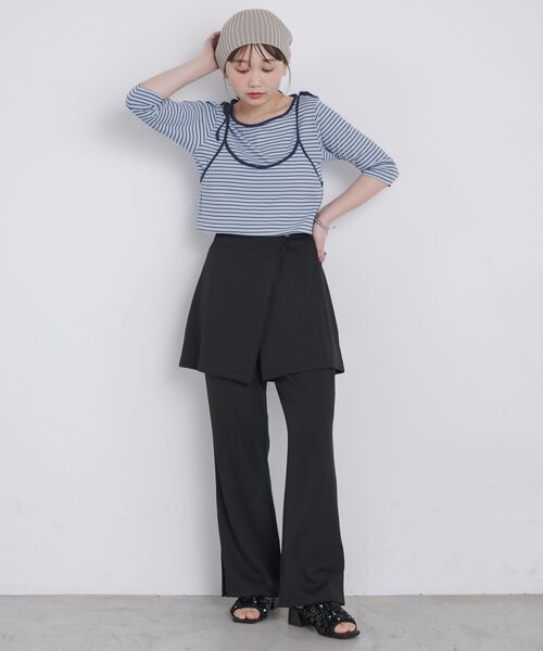 kivi（キヴィ）の「2way border tops（Tシャツ/カットソー・レディース・ホワイト/ブルー・FREE）」の17枚目の写真