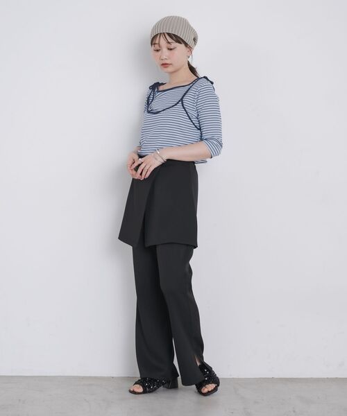 kivi（キヴィ）の「2way border tops（Tシャツ/カットソー・レディース・ホワイト/ブルー・FREE）」の18枚目の写真