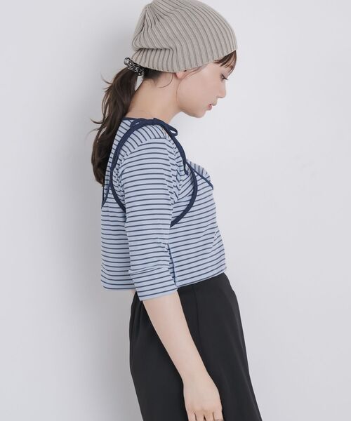 kivi（キヴィ）の「2way border tops（Tシャツ/カットソー・レディース・ホワイト/ブルー・FREE）」の20枚目の写真