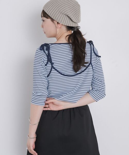 kivi（キヴィ）の「2way border tops（Tシャツ/カットソー・レディース・ホワイト/ブルー・FREE）」の22枚目の写真