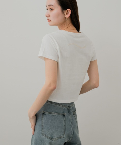 ◆S/Double◆ For The Crew T-Shirt グラフィック 半袖 Tシャツ セール】クロップドグラフィックTシャツ(半袖)（Tシャツ