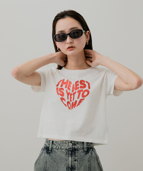 セール】クロップドグラフィックTシャツ(半袖)（Tシャツ
