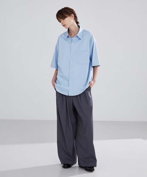 LUENNA】Short Sleeve Regular Collar Shirt / 半袖レギュラー