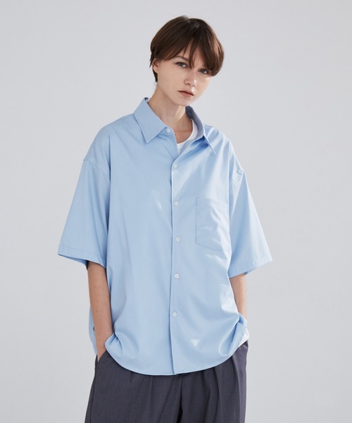 BARENA / バレナ ストレッチ レギュラーカラー 半袖シャツ zz-M0841FBH012_8-1.jpg?1712286420