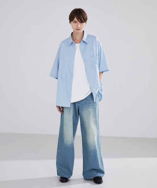 LUENNA】Short Sleeve Regular Collar Shirt / 半袖レギュラー