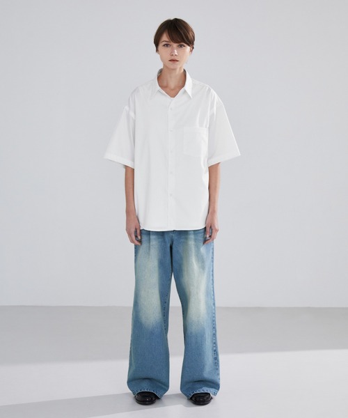 LUENNA(ルエナ)の「【LUENNA】Short Sleeve Regular Collar Shirt / 半袖レギュラーカラーシャツ(シャツ/ブラウス・メンズ・ホワイト/グリーン/ブルー・S/M/L)」の14枚目の写真