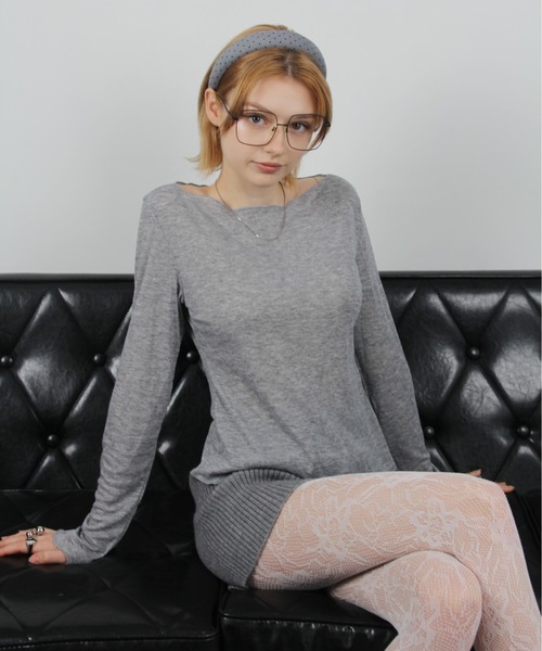 IMARI(イマリ)の「【 IMARI / イマリ 】 シンプル シアー ロング スリーブ TEE(Tシャツ/カットソー・レディース・ブラック/アイボリー/グレー/ブルー/ベージュ・FREE)」の4枚目の写真
