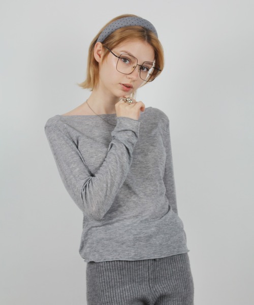 IMARI(イマリ)の「【 IMARI / イマリ 】 シンプル シアー ロング スリーブ TEE(Tシャツ/カットソー・レディース・ブラック/アイボリー/グレー/ブルー/ベージュ・FREE)」の21枚目の写真