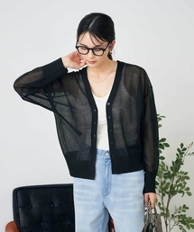 a.v.v | シアーVネックカーディガン(カーディガン/ボレロ)