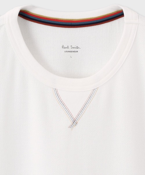 Paul Smith（ポールスミス）の「【ラウンジウェア】マルチカラーガゼット ドライテクスチャー Tシャツ【853250 7375S】（Tシャツ/カットソー・メンズ・ホワイト/ネイビー・MEDIUM/LARGE）」の3枚目の写真