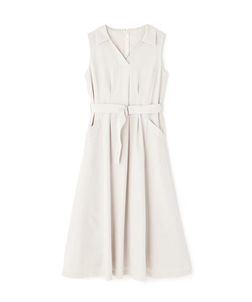 NATURAL BEAUTY BASIC（ナチュラルビューティーベーシック）の「◇ベルテッドシャツワンピース（シャツワンピース・レディース・ダークブラウン/オフホワイト/ブルー・MEDIUM/SMALL）」の10枚目の写真