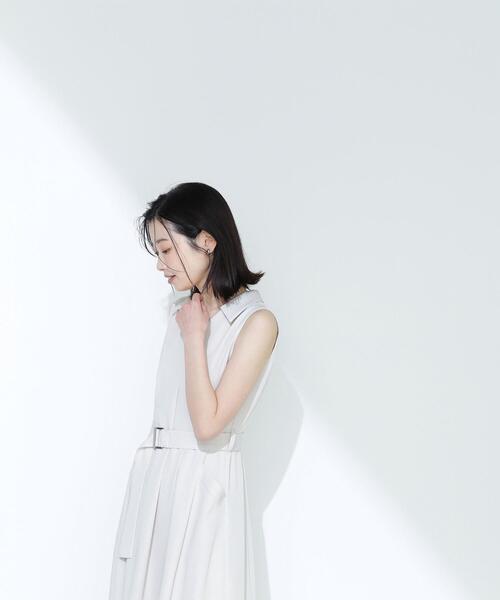 NATURAL BEAUTY BASIC（ナチュラルビューティーベーシック）の「◇ベルテッドシャツワンピース（シャツワンピース・レディース・ダークブラウン/オフホワイト/ブルー・MEDIUM/SMALL）」の12枚目の写真
