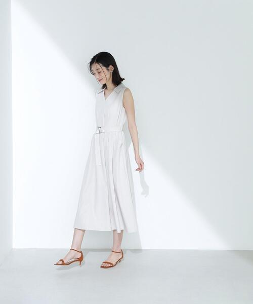 NATURAL BEAUTY BASIC（ナチュラルビューティーベーシック）の「◇ベルテッドシャツワンピース（シャツワンピース・レディース・ダークブラウン/オフホワイト/ブルー・MEDIUM/SMALL）」の15枚目の写真