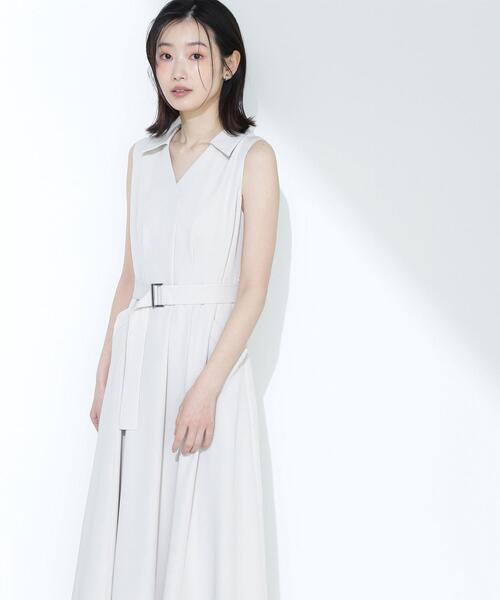 NATURAL BEAUTY BASIC（ナチュラルビューティーベーシック）の「◇ベルテッドシャツワンピース（シャツワンピース・レディース・ダークブラウン/オフホワイト/ブルー・MEDIUM/SMALL）」の16枚目の写真
