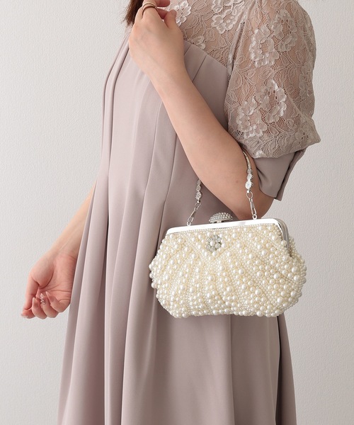 Lace Ladies(レースレディース)の「2WAY メニー パール ビジュー付き パーティー バッグ(クラッチバッグ・レディース・アイボリー・FREE)」の6枚目の写真