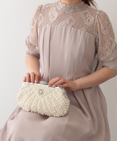 Lace Ladies(レースレディース)の「2WAY メニー パール ビジュー付き パーティー バッグ(クラッチバッグ・レディース・アイボリー・FREE)」の8枚目の写真