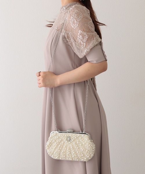 Lace Ladies(レースレディース)の「2WAY メニー パール ビジュー付き パーティー バッグ(クラッチバッグ・レディース・アイボリー・FREE)」の9枚目の写真
