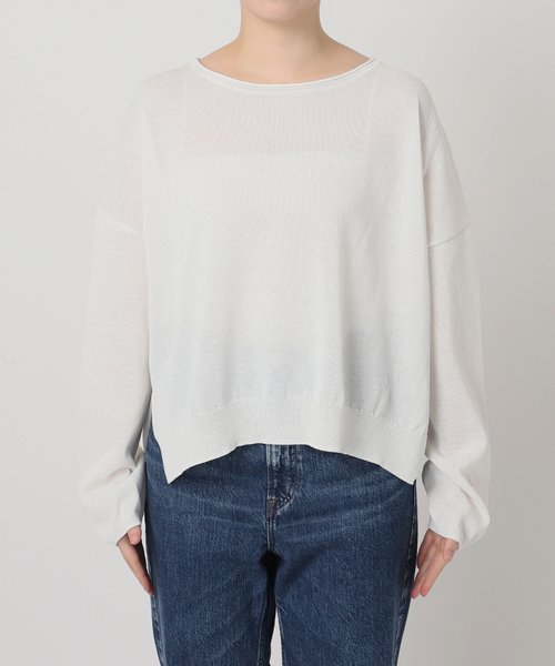 ニット セーター 手洗い可 /  ペーパーヤーンボートネックニット レディース Spick＆Span ニット セーター 手洗い可 / ペーパーヤーンボート