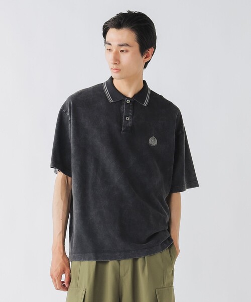 BEAMS HEART(ビームスハート)の「フェード エンブレム 鹿の子 ポロシャツ(ポロシャツ・メンズ・ブラウン/ブラック・SMALL/MEDIUM/LARGE)」の1枚目の写真