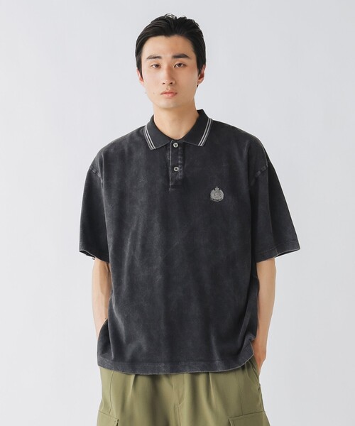 BEAMS HEART(ビームスハート)の「フェード エンブレム 鹿の子 ポロシャツ(ポロシャツ・メンズ・ブラウン/ブラック・SMALL/MEDIUM/LARGE)」の6枚目の写真