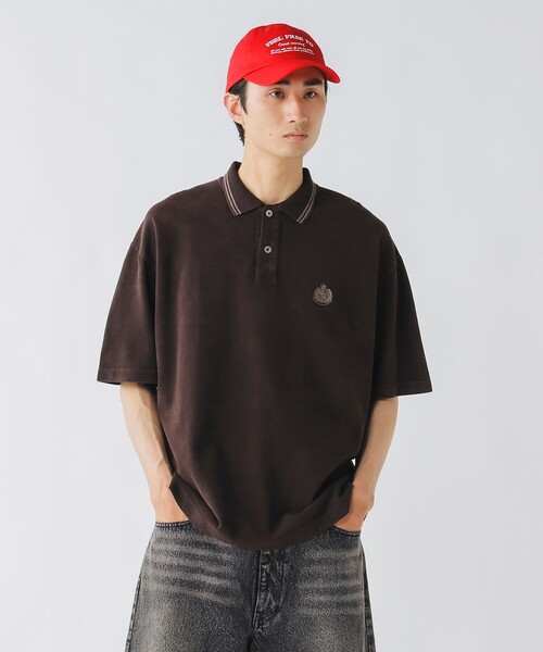 BEAMS HEART(ビームスハート)の「フェード エンブレム 鹿の子 ポロシャツ(ポロシャツ・メンズ・ブラウン/ブラック・SMALL/MEDIUM/LARGE)」の9枚目の写真