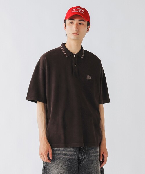 BEAMS HEART(ビームスハート)の「フェード エンブレム 鹿の子 ポロシャツ(ポロシャツ・メンズ・ブラウン/ブラック・SMALL/MEDIUM/LARGE)」の10枚目の写真