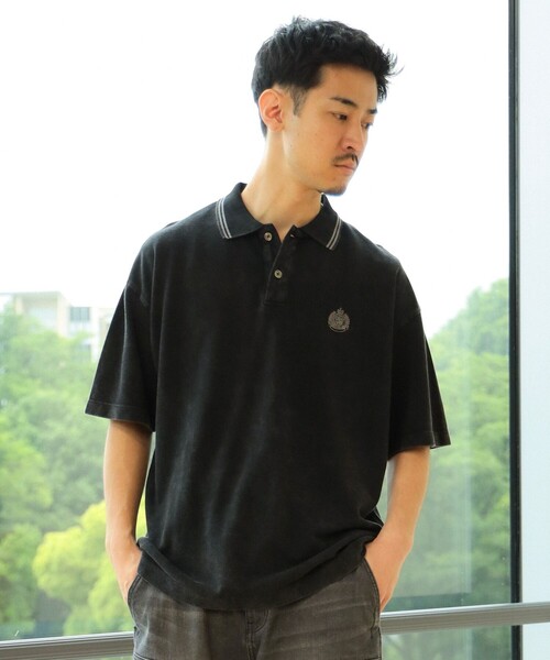 BEAMS HEART(ビームスハート)の「フェード エンブレム 鹿の子 ポロシャツ(ポロシャツ・メンズ・ブラウン/ブラック・SMALL/MEDIUM/LARGE)」の22枚目の写真