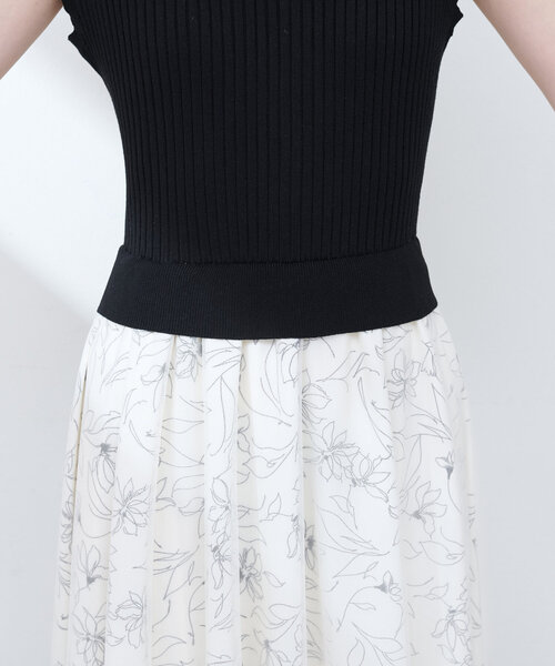 natural couture(ナチュラルクチュール)の「ニット×チュールドッキングワンピース(ワンピース・レディース・モカ/ラベンダー/ピンク/ブラック・MEDIUM/LARGE)」の10枚目の写真