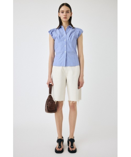 MOUSSY（マウジー）の「PIN STRIPE FIT シャツ（シャツ/ブラウス・レディース・ホワイト/ライトピンク/ブルー・1/2）」の7枚目の写真