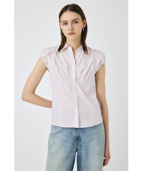 MOUSSY（マウジー）の「PIN STRIPE FIT シャツ（シャツ/ブラウス・レディース・ホワイト/ライトピンク/ブルー・1/2）」の15枚目の写真