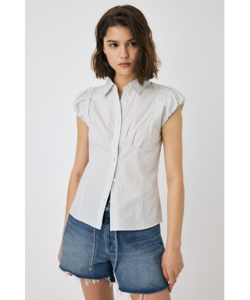 MOUSSY（マウジー）の「PIN STRIPE FIT シャツ（シャツ/ブラウス・レディース・ホワイト/ライトピンク/ブルー・1/2）」の19枚目の写真