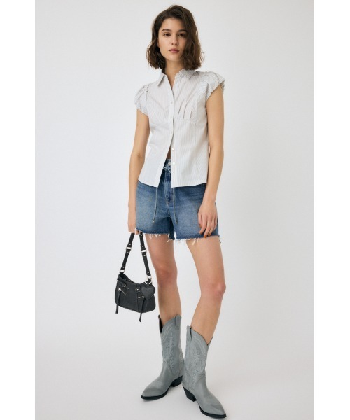 MOUSSY（マウジー）の「PIN STRIPE FIT シャツ（シャツ/ブラウス・レディース・ホワイト/ライトピンク/ブルー・1/2）」の21枚目の写真