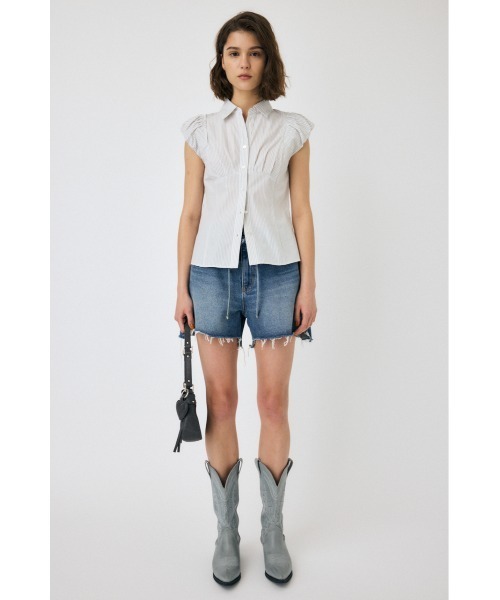 MOUSSY（マウジー）の「PIN STRIPE FIT シャツ（シャツ/ブラウス・レディース・ホワイト/ライトピンク/ブルー・1/2）」の22枚目の写真