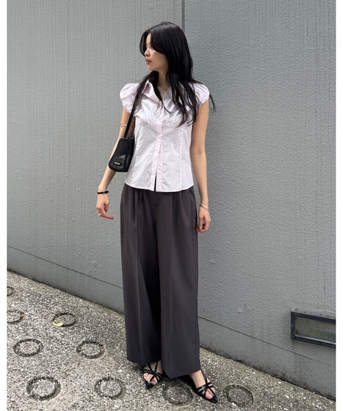 ブラウス シャツ PIN STRIPE FIT シャツ レディース MOUSSY | PIN STRIPE FIT シャツ (シャツ・ブラウス ) |SHEL