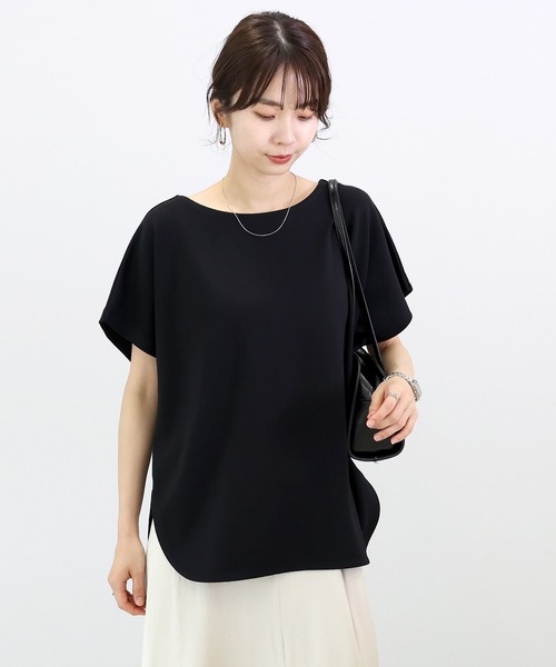 Aletta vita(アレッタビータ)の「ポンチバックファスナー2WAYプルオーバー(Tシャツ/カットソー・レディース・ベージュ/ブラック・M)」の21枚目の写真