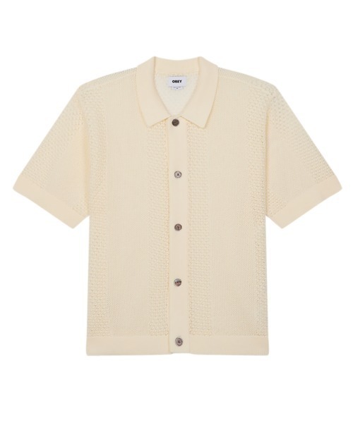OBEY(オベイ)の「OBEY EVAN SWEATER SHIRT(オベイ エヴァン セーター シャツ)(Tシャツ/カットソー・メンズ・グリーン系/ベージュ系・MEDIUM/LARGE/X-LARGE)」の2枚目の写真