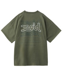 X-girl(GbNXK[)OVER PRINT MILLS LOGO S/S BIG TEE DRESS(s[X)