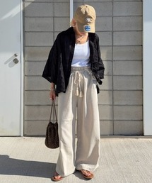 レディースのパンツ（ベージュ系・リネン・麻）ファッション通販