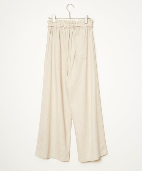 LBC（エルビーシー）の「リネン混タッセルベルトイージーパンツ（その他パンツ・レディース・ベージュ/エメラルド/ブラウン系その他/グレー・M/L）」の5枚目の写真