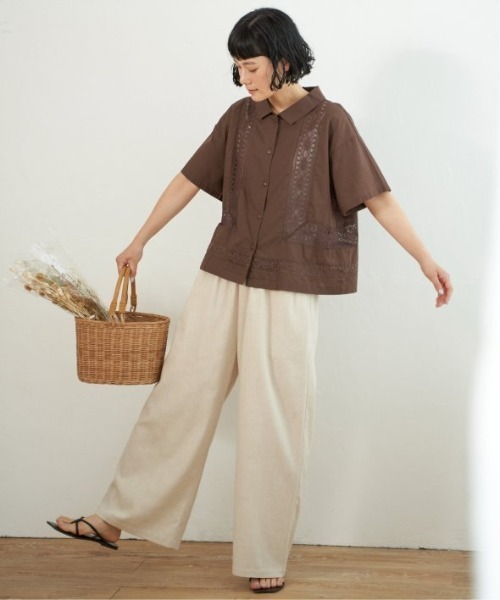 LBC（エルビーシー）の「リネン混タッセルベルトイージーパンツ（その他パンツ・レディース・ベージュ/エメラルド/ブラウン系その他/グレー・M/L）」の22枚目の写真