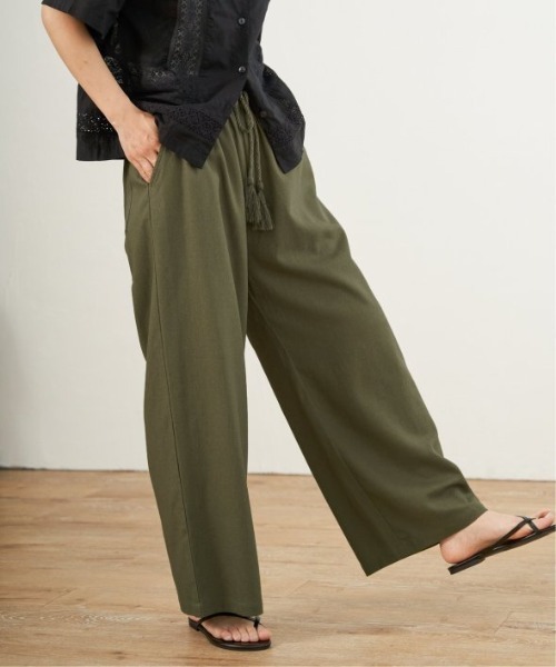 LBC（エルビーシー）の「リネン混タッセルベルトイージーパンツ（その他パンツ・レディース・ベージュ/エメラルド/ブラウン系その他/グレー・M/L）」の19枚目の写真