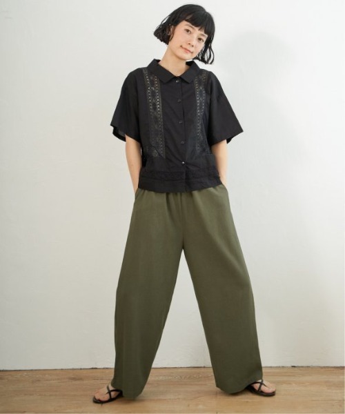 LBC（エルビーシー）の「リネン混タッセルベルトイージーパンツ（その他パンツ・レディース・ベージュ/エメラルド/ブラウン系その他/グレー・M/L）」の21枚目の写真