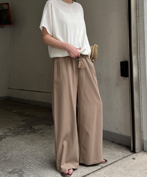 LBC（エルビーシー）の「リネン混タッセルベルトイージーパンツ（その他パンツ・レディース・ベージュ/エメラルド/ブラウン系その他/グレー・M/L）」の16枚目の写真