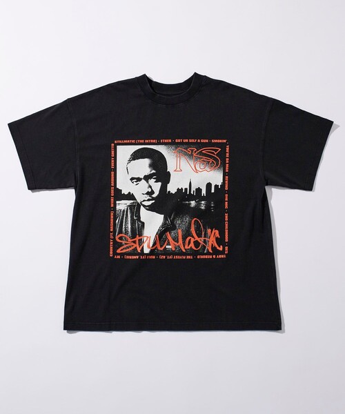 セール】【EXCLUSIVE】 Nas front print S/S Tee /ナズ フロント
